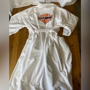 Harley Davidson White Robe Belted Long Comfortable